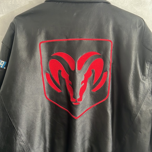 Jeff Hamilton -Bill Elliott NASCAR Winston Cup Series Dodge Leather Jacket - Picture 8 of 11